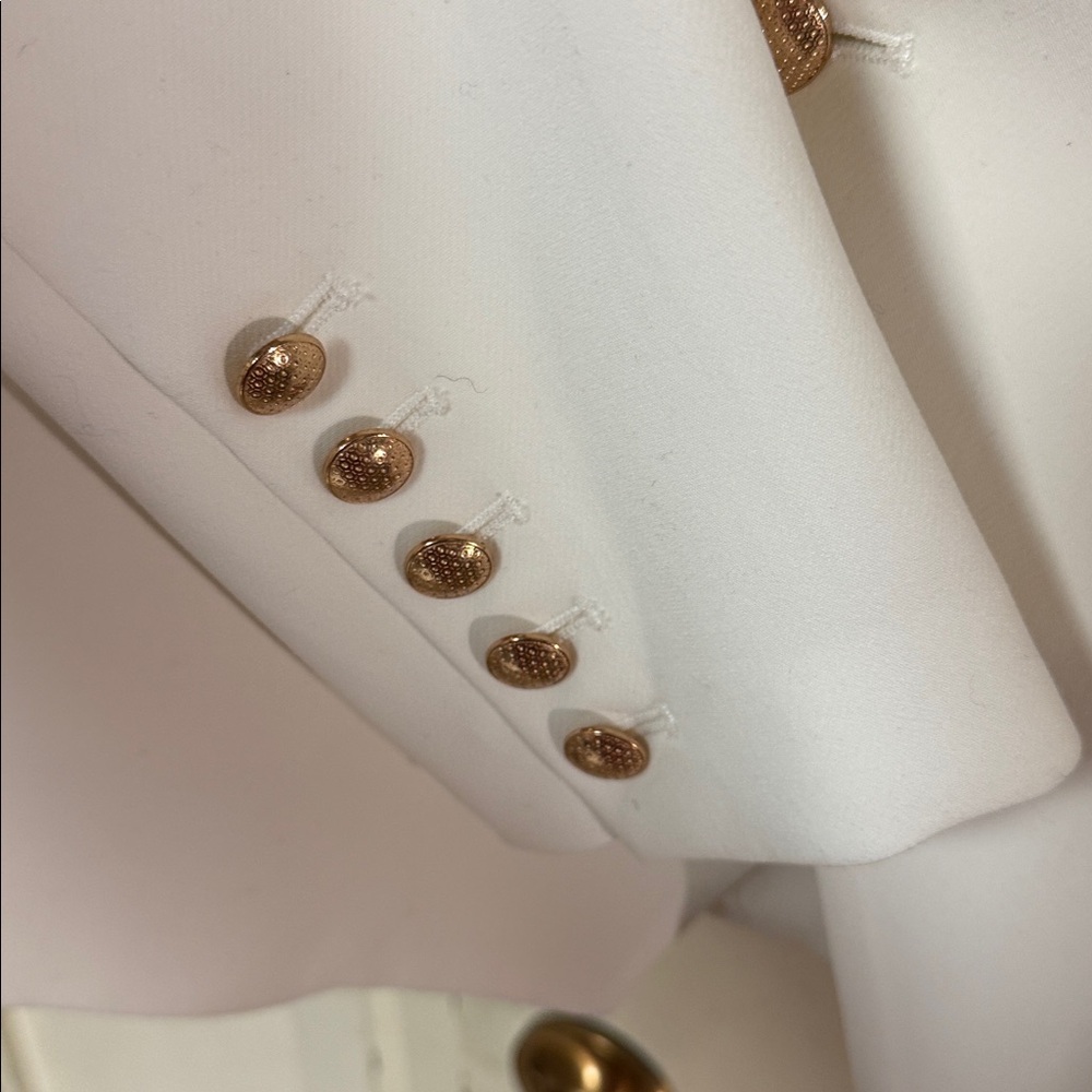 L'AGENCE Ivory Double-Breasted Blazer - Picture 6 of 6